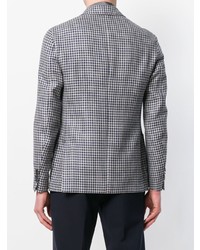 Мужской серый пиджак в мелкую клетку от Lardini