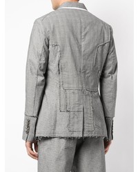 Мужской серый пиджак в стиле пэчворк от Ziggy Chen