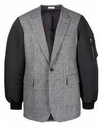 Мужской серый пиджак в шотландскую клетку от Alexander McQueen