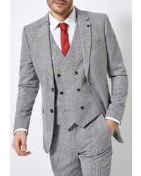 Мужской серый пиджак в шотландскую клетку от Burton Menswear London