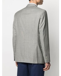 Мужской серый пиджак в шотландскую клетку от Corneliani