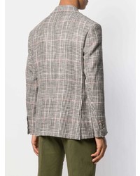Мужской серый пиджак в шотландскую клетку от Canali