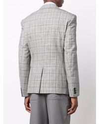 Мужской серый пиджак в шотландскую клетку от Comme Des Garcons Homme Plus