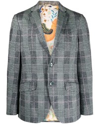 Мужской серый пиджак в шотландскую клетку от Etro