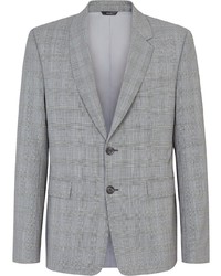 Мужской серый пиджак в шотландскую клетку от Fendi