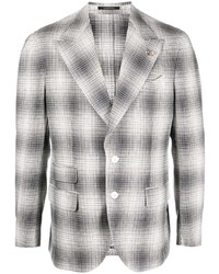 Мужской серый пиджак в шотландскую клетку от Gabriele Pasini