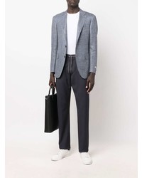 Мужской серый пиджак в шотландскую клетку от Canali