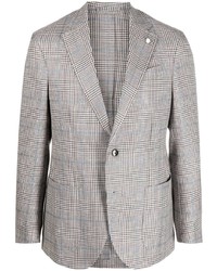 Мужской серый пиджак в шотландскую клетку от Luigi Bianchi Mantova