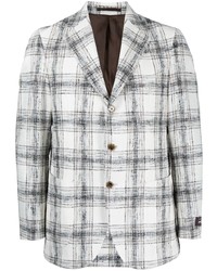 Мужской серый пиджак в шотландскую клетку от Man On The Boon.
