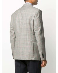 Мужской серый пиджак в шотландскую клетку от Versace