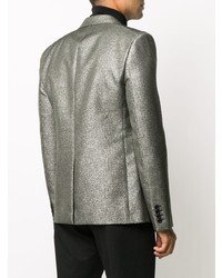 Мужской серый пиджак в шотландскую клетку от Saint Laurent