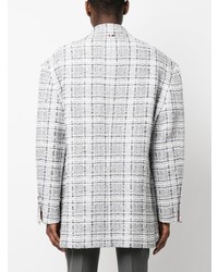 Мужской серый пиджак в шотландскую клетку от Thom Browne