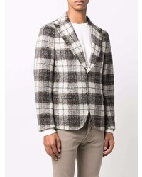 Мужской серый пиджак в шотландскую клетку от Manuel Ritz