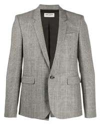 Мужской серый пиджак в шотландскую клетку от Saint Laurent