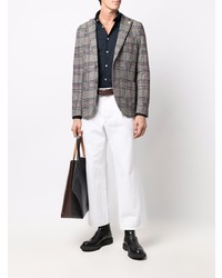 Мужской серый пиджак в шотландскую клетку от Manuel Ritz