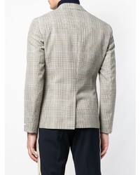 Мужской серый пиджак в шотландскую клетку от Calvin Klein