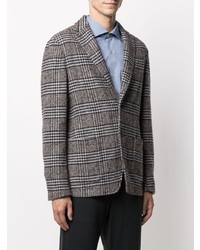 Мужской серый пиджак в шотландскую клетку от Tonello