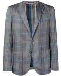 Мужской серый пиджак в шотландскую клетку от The Gigi