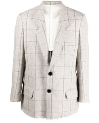 Мужской серый пиджак в шотландскую клетку от Viktor & Rolf