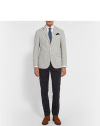 Мужской серый пиджак из жатого хлопка от Polo Ralph Lauren