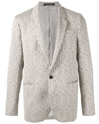 Мужской серый пиджак с вышивкой от Emporio Armani