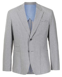 Мужской серый пиджак с геометрическим рисунком от D'urban