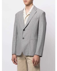 Мужской серый пиджак с геометрическим рисунком от D'urban