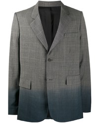 Серый пиджак с принтом тай-дай