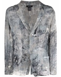 Мужской серый пиджак с принтом тай-дай от Avant Toi