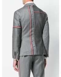 Мужской серый пиджак с принтом от Thom Browne