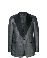 Мужской серый пиджак с принтом от Dolce & Gabbana