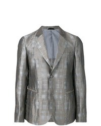 Мужской серый пиджак с принтом от Giorgio Armani