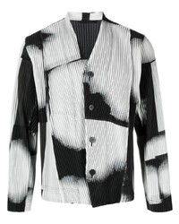 Мужской серый пиджак с принтом от Homme Plissé Issey Miyake