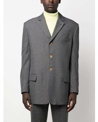 Мужской серый пиджак с принтом от Magliano