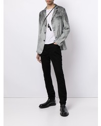 Мужской серый пиджак с принтом от Avant Toi