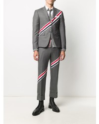 Мужской серый пиджак с принтом от Thom Browne