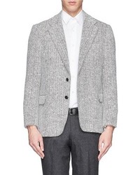 Серый пиджак с узором "в ёлочку"