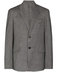 Мужской серый пиджак с узором "в ёлочку" от Bottega Veneta