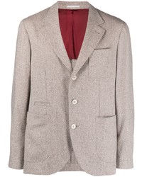 Мужской серый пиджак с узором "в ёлочку" от Brunello Cucinelli