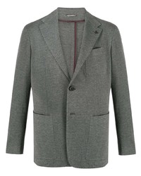 Мужской серый пиджак с узором "в ёлочку" от Canali