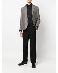 Мужской серый пиджак с узором "в ёлочку" от Giorgio Armani