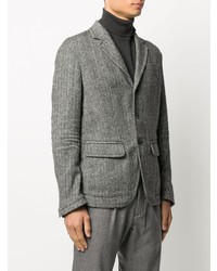 Мужской серый пиджак с узором "в ёлочку" от DSQUARED2