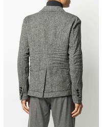 Мужской серый пиджак с узором "в ёлочку" от DSQUARED2