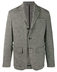 Мужской серый пиджак с узором "в ёлочку" от DSQUARED2