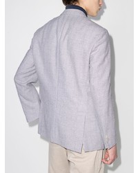 Мужской серый пиджак с узором "в ёлочку" от BOSS