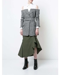 Женский серый пиджак с узором "в ёлочку" от Monse