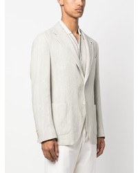 Мужской серый пиджак с узором "в ёлочку" от Lardini