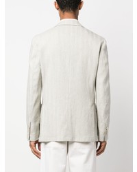 Мужской серый пиджак с узором "в ёлочку" от Lardini