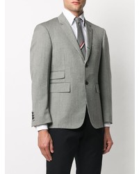 Мужской серый пиджак с узором "в ёлочку" от Thom Browne