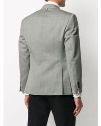 Мужской серый пиджак с узором "в ёлочку" от Thom Browne
